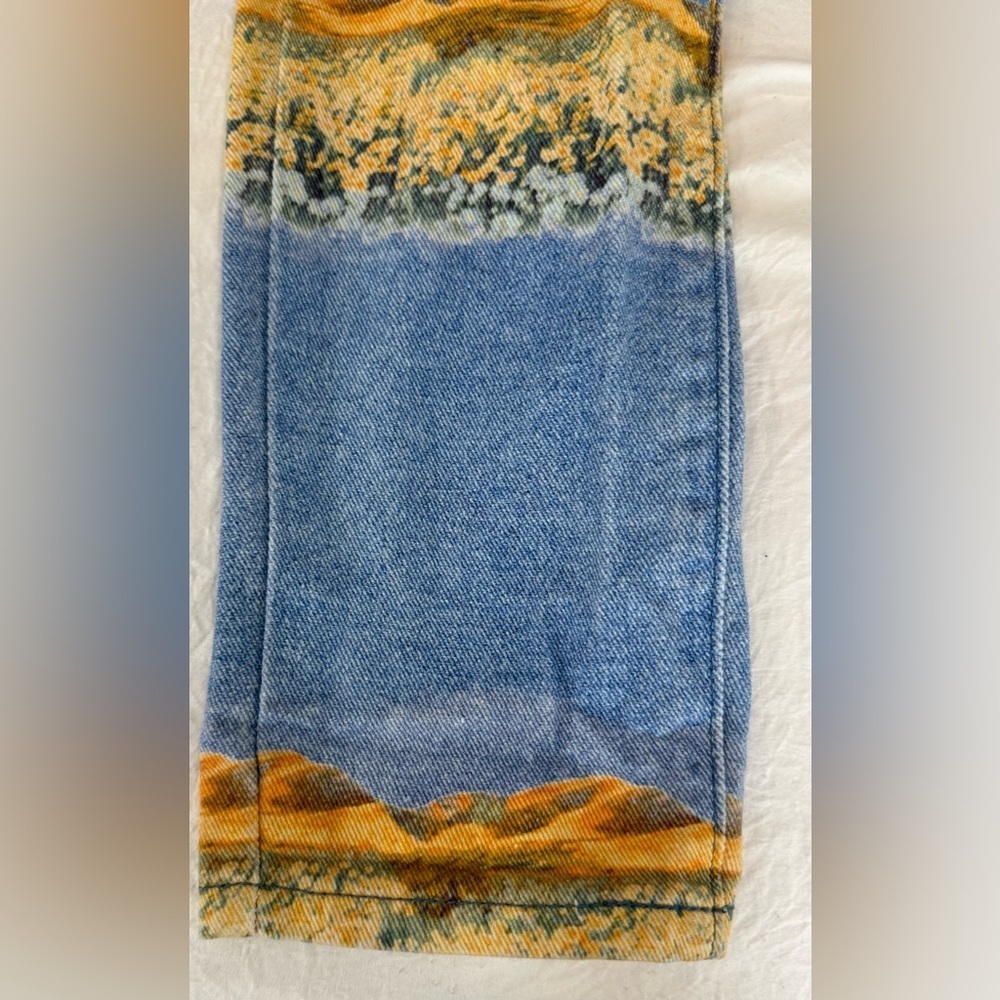 Machine Blue and Brown Straight Leg Jeans - Picture 3 of 13